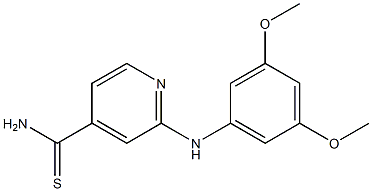 2-[(3,5-dimethoxyphenyl)amino]pyridine-4-carbothioamide 化学構造式