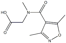 2-[(3,5-dimethyl-1,2-oxazol-4-yl)-N-methylformamido]acetic acid 结构式