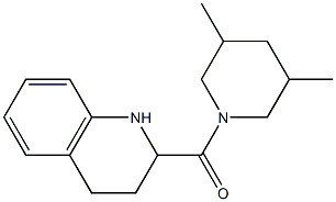 2-[(3,5-dimethylpiperidin-1-yl)carbonyl]-1,2,3,4-tetrahydroquinoline 结构式