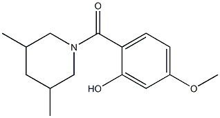 2-[(3,5-dimethylpiperidin-1-yl)carbonyl]-5-methoxyphenol Struktur