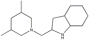 2-[(3,5-dimethylpiperidin-1-yl)methyl]-octahydro-1H-indole 结构式