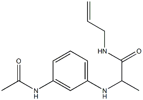 2-[(3-acetamidophenyl)amino]-N-(prop-2-en-1-yl)propanamide Structure
