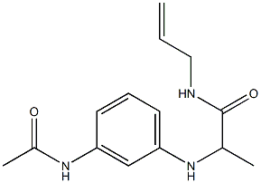 2-[(3-acetamidophenyl)amino]-N-(prop-2-en-1-yl)propanamide,,结构式