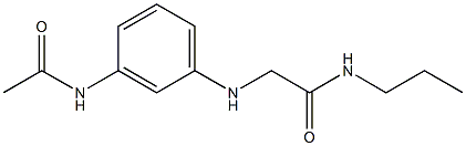 2-[(3-acetamidophenyl)amino]-N-propylacetamide 化学構造式