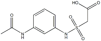 2-[(3-acetamidophenyl)sulfamoyl]acetic acid,,结构式