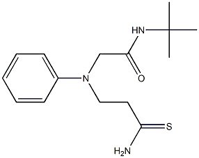 2-[(3-amino-3-thioxopropyl)(phenyl)amino]-N-(tert-butyl)acetamide Structure