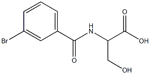 2-[(3-bromobenzoyl)amino]-3-hydroxypropanoic acid Structure