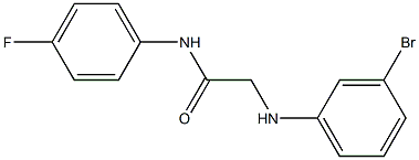 2-[(3-bromophenyl)amino]-N-(4-fluorophenyl)acetamide Struktur