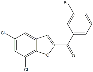 2-[(3-bromophenyl)carbonyl]-5,7-dichloro-1-benzofuran Structure