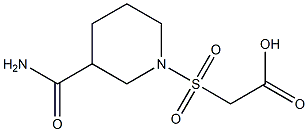 2-[(3-carbamoylpiperidine-1-)sulfonyl]acetic acid 化学構造式