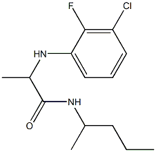 2-[(3-chloro-2-fluorophenyl)amino]-N-(pentan-2-yl)propanamide Structure