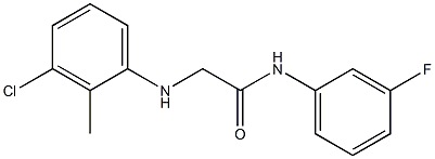 2-[(3-chloro-2-methylphenyl)amino]-N-(3-fluorophenyl)acetamide 结构式