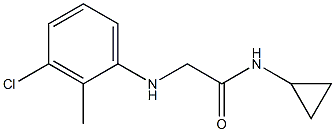 2-[(3-chloro-2-methylphenyl)amino]-N-cyclopropylacetamide Struktur