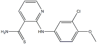 2-[(3-chloro-4-methoxyphenyl)amino]pyridine-3-carbothioamide|