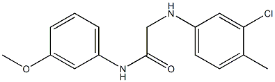 2-[(3-chloro-4-methylphenyl)amino]-N-(3-methoxyphenyl)acetamide Structure