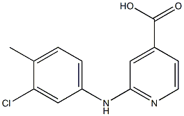 2-[(3-chloro-4-methylphenyl)amino]pyridine-4-carboxylic acid 结构式