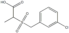 2-[(3-chlorobenzyl)sulfonyl]propanoic acid Structure