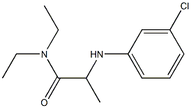 2-[(3-chlorophenyl)amino]-N,N-diethylpropanamide,,结构式