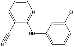2-[(3-chlorophenyl)amino]pyridine-3-carbonitrile 化学構造式