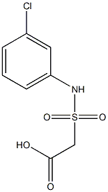 2-[(3-chlorophenyl)sulfamoyl]acetic acid,,结构式