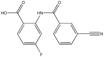 2-[(3-cyanobenzene)amido]-4-fluorobenzoic acid,,结构式