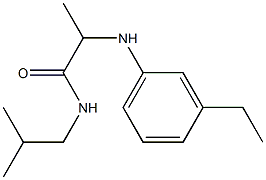 2-[(3-ethylphenyl)amino]-N-(2-methylpropyl)propanamide Structure