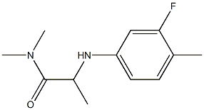 2-[(3-fluoro-4-methylphenyl)amino]-N,N-dimethylpropanamide Structure