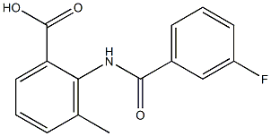 2-[(3-fluorobenzoyl)amino]-3-methylbenzoic acid Structure