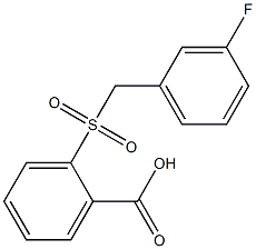 2-[(3-fluorobenzyl)sulfonyl]benzoic acid Struktur