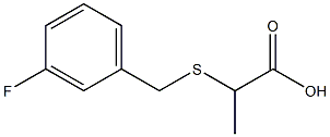 2-[(3-fluorobenzyl)thio]propanoic acid Structure