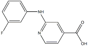 2-[(3-fluorophenyl)amino]pyridine-4-carboxylic acid Struktur