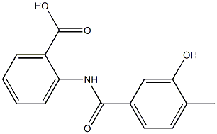 2-[(3-hydroxy-4-methylbenzoyl)amino]benzoic acid,,结构式