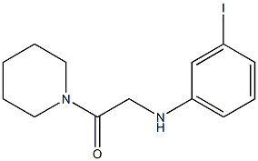 2-[(3-iodophenyl)amino]-1-(piperidin-1-yl)ethan-1-one,,结构式