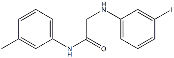 2-[(3-iodophenyl)amino]-N-(3-methylphenyl)acetamide 化学構造式