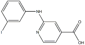 2-[(3-iodophenyl)amino]pyridine-4-carboxylic acid 化学構造式