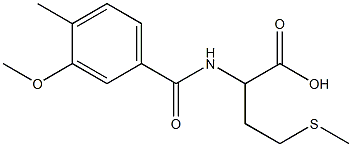 2-[(3-methoxy-4-methylphenyl)formamido]-4-(methylsulfanyl)butanoic acid 化学構造式