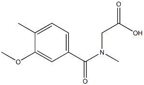 2-[(3-methoxy-4-methylphenyl)-N-methylformamido]acetic acid 结构式