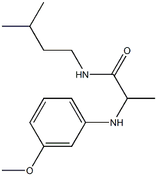 2-[(3-methoxyphenyl)amino]-N-(3-methylbutyl)propanamide 结构式