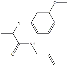 2-[(3-methoxyphenyl)amino]-N-(prop-2-en-1-yl)propanamide 结构式