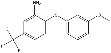 2-[(3-methoxyphenyl)sulfanyl]-5-(trifluoromethyl)aniline 结构式