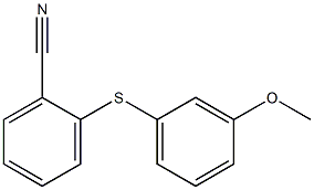 2-[(3-methoxyphenyl)sulfanyl]benzonitrile,,结构式