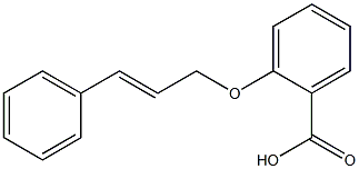 2-[(3-phenylprop-2-en-1-yl)oxy]benzoic acid 化学構造式