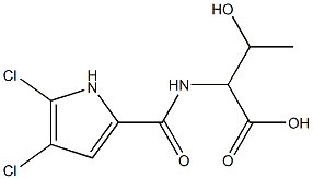 2-[(4,5-dichloro-1H-pyrrol-2-yl)formamido]-3-hydroxybutanoic acid,,结构式