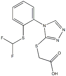 2-[(4-{2-[(difluoromethyl)sulfanyl]phenyl}-4H-1,2,4-triazol-3-yl)sulfanyl]acetic acid|