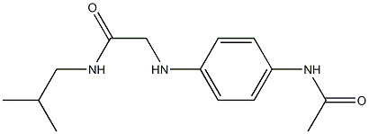 2-[(4-acetamidophenyl)amino]-N-(2-methylpropyl)acetamide,,结构式