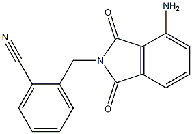 2-[(4-amino-1,3-dioxo-2,3-dihydro-1H-isoindol-2-yl)methyl]benzonitrile,,结构式