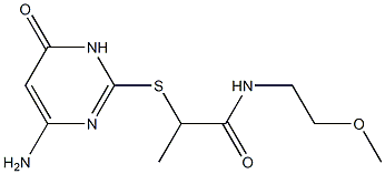  2-[(4-amino-6-oxo-1,6-dihydropyrimidin-2-yl)sulfanyl]-N-(2-methoxyethyl)propanamide