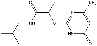 2-[(4-amino-6-oxo-1,6-dihydropyrimidin-2-yl)sulfanyl]-N-(2-methylpropyl)propanamide Structure