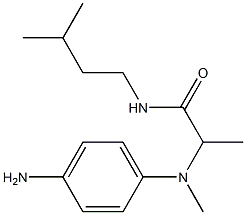 2-[(4-aminophenyl)(methyl)amino]-N-(3-methylbutyl)propanamide 化学構造式