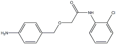 2-[(4-aminophenyl)methoxy]-N-(2-chlorophenyl)acetamide,,结构式